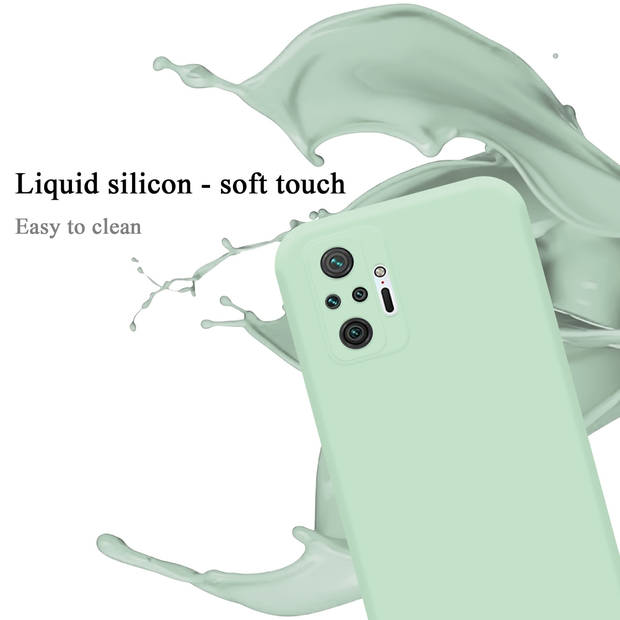 Cadorabo Hoesje geschikt voor Xiaomi RedMi NOTE 10 PRO Case in LIQUID LICHT GROEN - Beschermhoes TPU silicone Cover