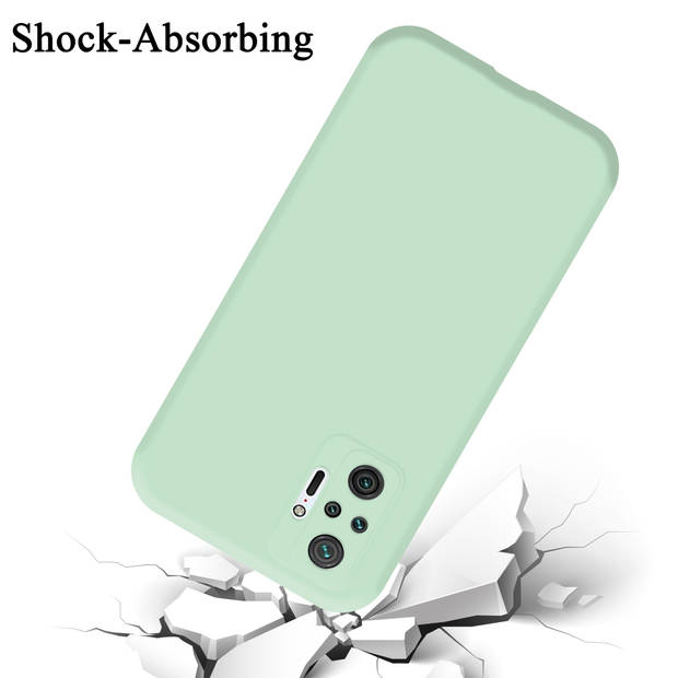 Cadorabo Hoesje geschikt voor Xiaomi RedMi NOTE 10 PRO Case in LIQUID LICHT GROEN - Beschermhoes TPU silicone Cover