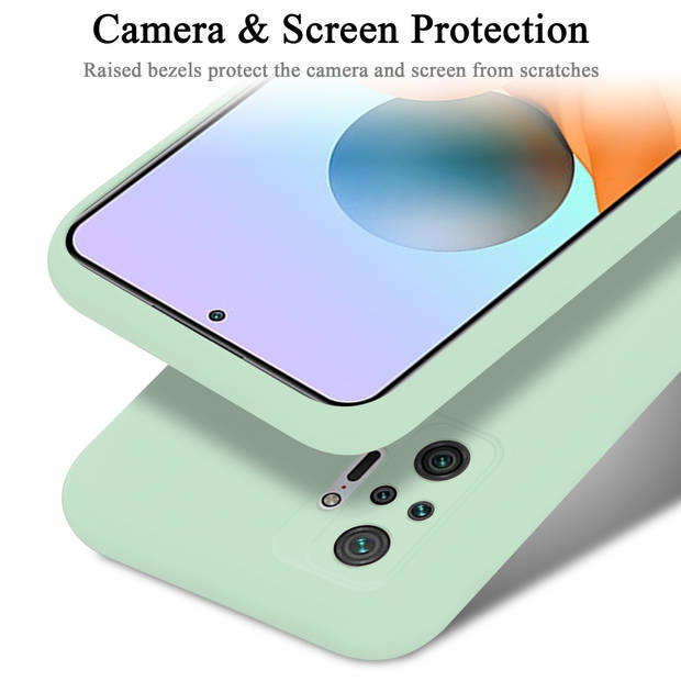 Cadorabo Hoesje geschikt voor Xiaomi RedMi NOTE 10 PRO Case in LIQUID LICHT GROEN - Beschermhoes TPU silicone Cover