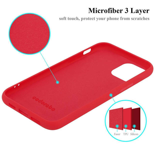 Cadorabo Hoesje geschikt voor Apple iPhone 13 MINI Case in LIQUID ROOD - Beschermhoes TPU silicone Cover