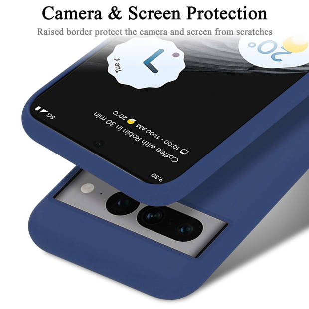 Cadorabo Hoesje geschikt voor Google PIXEL 7 PRO Case in LIQUID BLAUW - Beschermhoes TPU silicone Cover