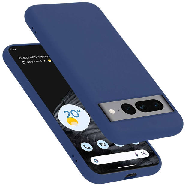 Cadorabo Hoesje geschikt voor Google PIXEL 7 PRO Case in LIQUID BLAUW - Beschermhoes TPU silicone Cover