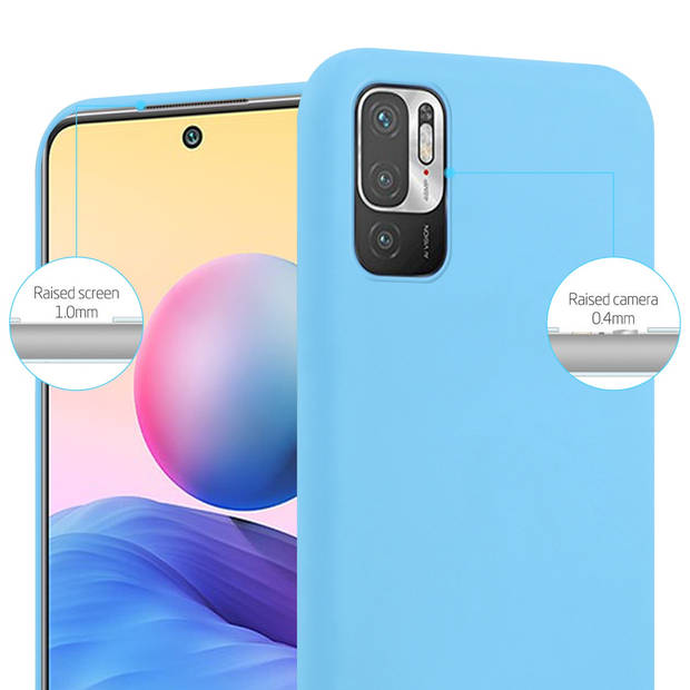 Cadorabo Hoesje geschikt voor Xiaomi RedMi NOTE 10 5G / POCO M3 PRO 5G in CANDY BLAUW - Beschermhoes TPU silicone Case