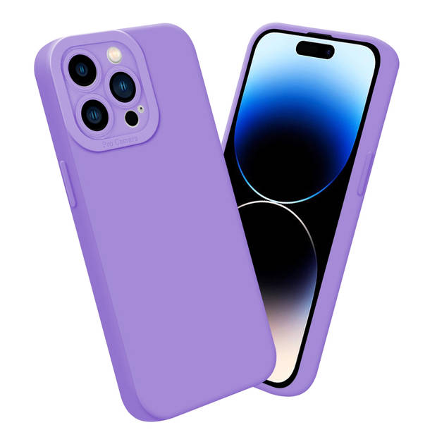 Cadorabo Hoesje geschikt voor Apple iPhone 14 PRO MAX in FLUID LICHT PAARS - Beschermhoes TPU silicone Cover Case