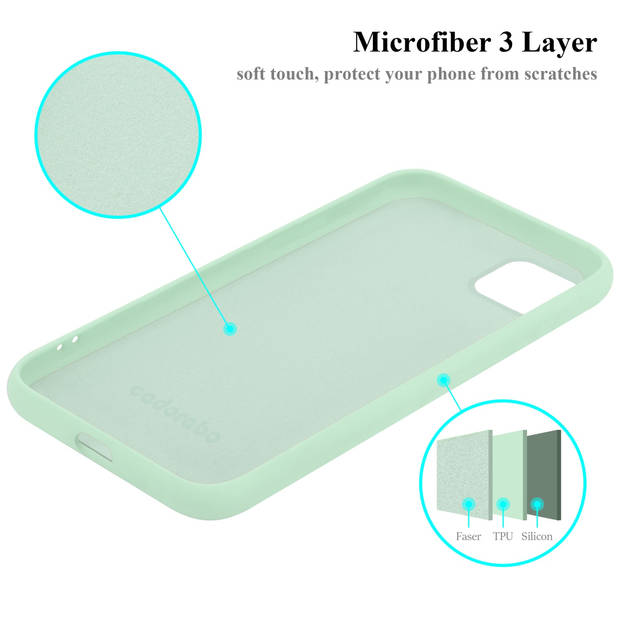 Cadorabo Hoesje geschikt voor Samsung Galaxy A22 5G Case in LIQUID LICHT GROEN - Beschermhoes TPU silicone Cover