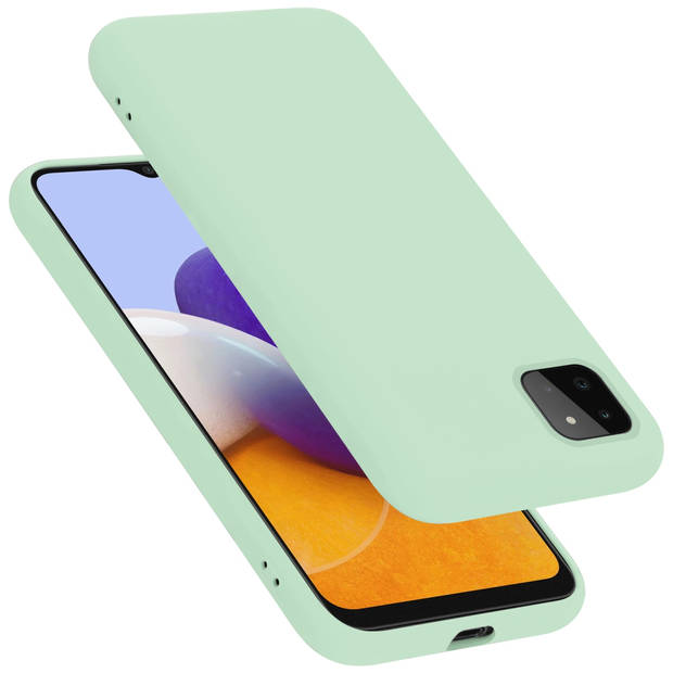 Cadorabo Hoesje geschikt voor Samsung Galaxy A22 5G Case in LIQUID LICHT GROEN - Beschermhoes TPU silicone Cover