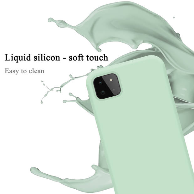 Cadorabo Hoesje geschikt voor Samsung Galaxy A22 5G Case in LIQUID LICHT GROEN - Beschermhoes TPU silicone Cover