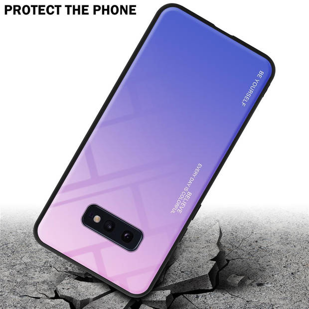 Cadorabo Hoesje geschikt voor Samsung Galaxy S10e in ROZE - BLAUW - Tweekleurige beschermhoes TPU-silicone Case Cover