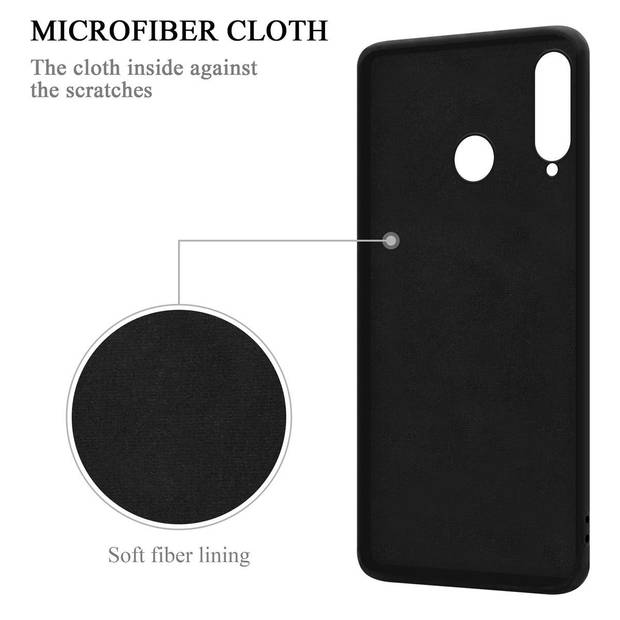 Cadorabo Hoesje geschikt voor Huawei P30 LITE in LIQUID ZWART - Beschermhoes van TPU silicone Case Cover met ring