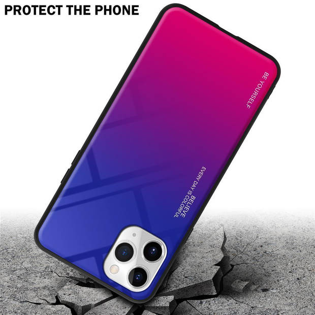 Cadorabo Hoesje geschikt voor Apple iPhone 11 PRO in PAARS - ROOD - Tweekleurige beschermhoes TPU-silicone Case Cover