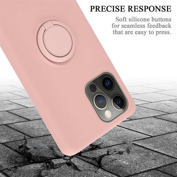 Cadorabo Hoesje geschikt voor Apple iPhone 12 / 12 PRO in LIQUID ROZE - Beschermhoes van TPU silicone Case Cover met