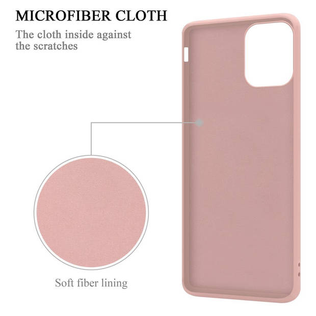 Cadorabo Hoesje geschikt voor Apple iPhone 13 MINI in LIQUID ROZE - Beschermhoes van TPU silicone Case Cover met ring