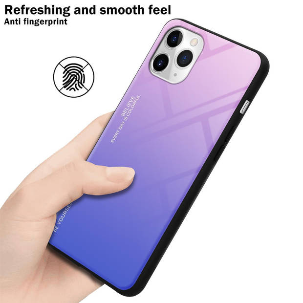 Cadorabo Hoesje geschikt voor Apple iPhone 11 PRO in ROZE - BLAUW - Tweekleurige beschermhoes TPU-silicone Case Cover