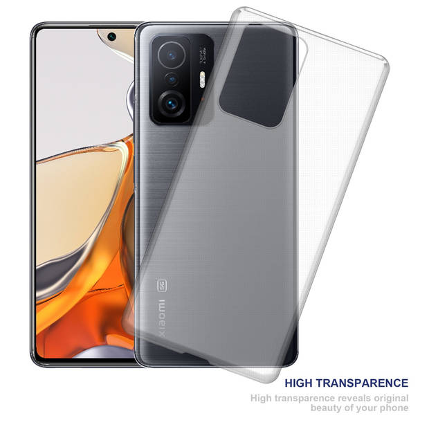 Cadorabo Hoesje geschikt voor Xiaomi 11T / 11T PRO in VOLLEDIG TRANSPARANT - Beschermhoes Cover gemaakt van TPU Silicone