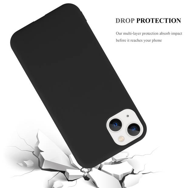 Cadorabo Hoesje geschikt voor Apple iPhone 14 in CANDY ZWART - Beschermhoes TPU silicone Case Cover