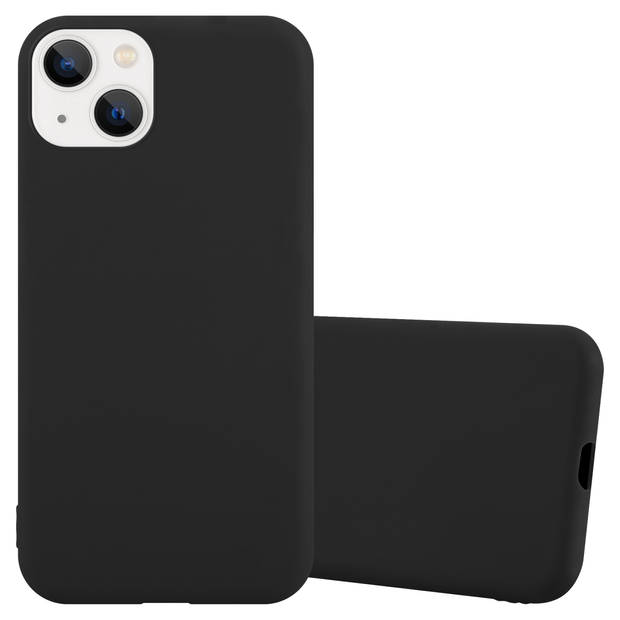 Cadorabo Hoesje geschikt voor Apple iPhone 14 in CANDY ZWART - Beschermhoes TPU silicone Case Cover