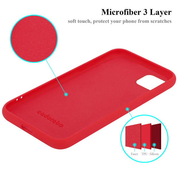 Cadorabo Hoesje geschikt voor Samsung Galaxy A22 5G Case in LIQUID ROOD - Beschermhoes TPU silicone Cover