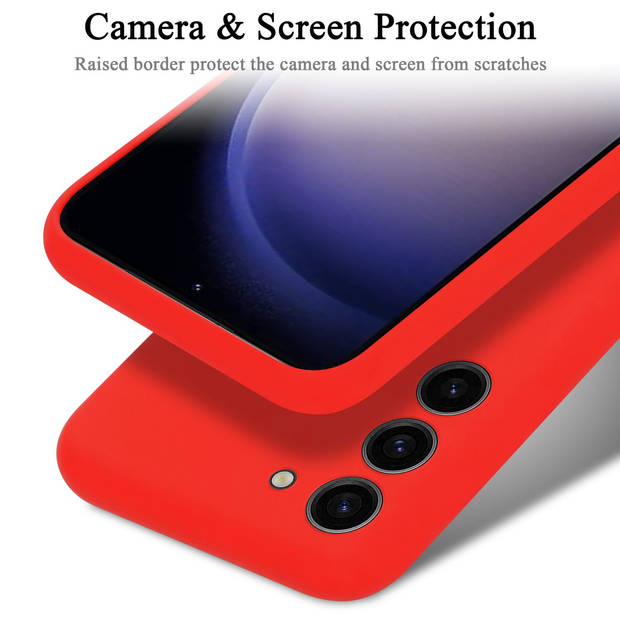 Cadorabo Hoesje geschikt voor Samsung Galaxy S23 PLUS Case in LIQUID ROOD - Beschermhoes TPU silicone Cover