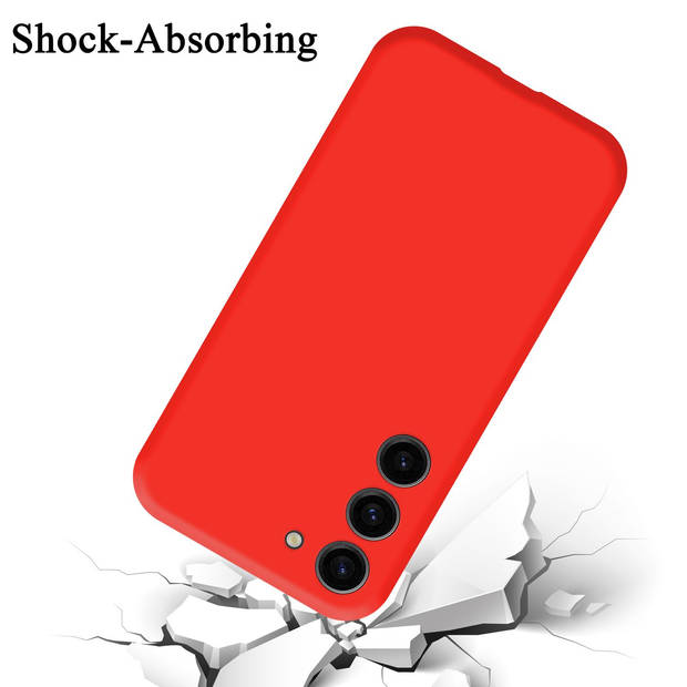 Cadorabo Hoesje geschikt voor Samsung Galaxy S24 PLUS Case in LIQUID ROOD - Beschermhoes TPU silicone Cover