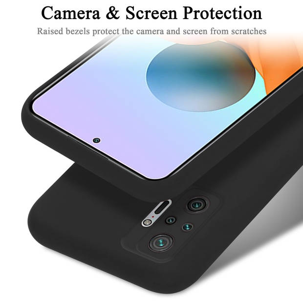 Cadorabo Hoesje geschikt voor Xiaomi RedMi NOTE 10 PRO Case in LIQUID ZWART - Beschermhoes TPU silicone Cover
