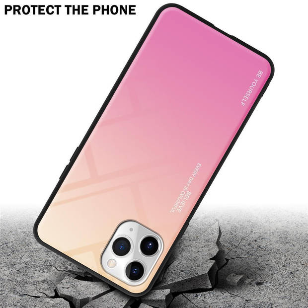 Cadorabo Hoesje geschikt voor Apple iPhone 11 PRO in GEEL - ROZE - Tweekleurige beschermhoes TPU-silicone Case Cover