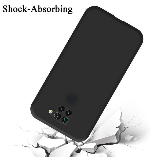 Cadorabo Hoesje geschikt voor Xiaomi RedMi NOTE 9 Case in LIQUID ZWART - Beschermhoes TPU silicone Cover