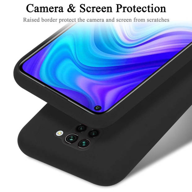 Cadorabo Hoesje geschikt voor Xiaomi RedMi NOTE 9 Case in LIQUID ZWART - Beschermhoes TPU silicone Cover