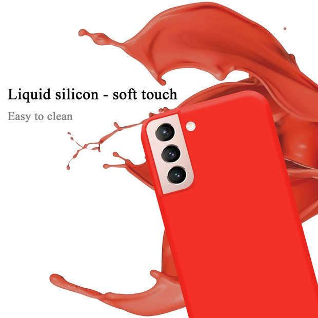 Cadorabo Hoesje geschikt voor Samsung Galaxy S22 Case in LIQUID ROOD - Beschermhoes TPU silicone Cover