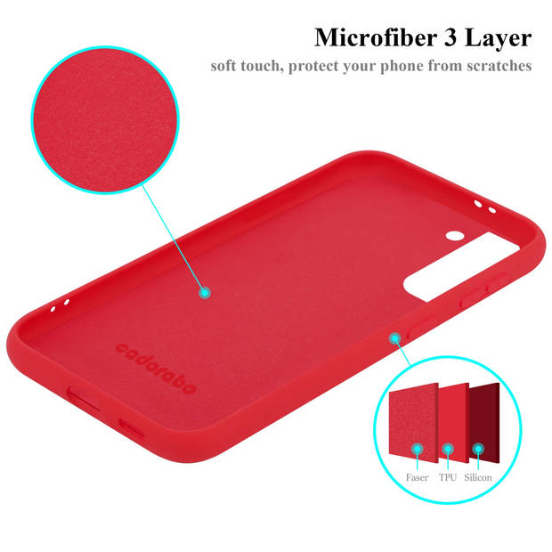 Cadorabo Hoesje geschikt voor Samsung Galaxy S22 Case in LIQUID ROOD - Beschermhoes TPU silicone Cover