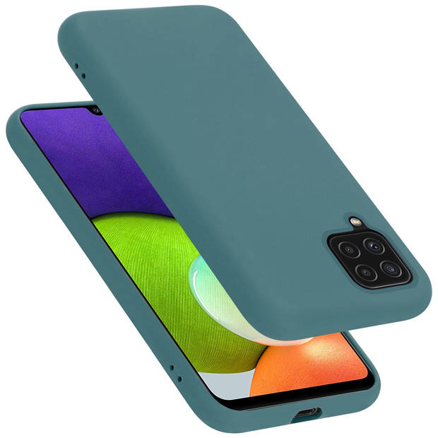 Cadorabo Hoesje geschikt voor Samsung Galaxy A12 / M12 Case in LIQUID GROEN - Beschermhoes TPU silicone Cover