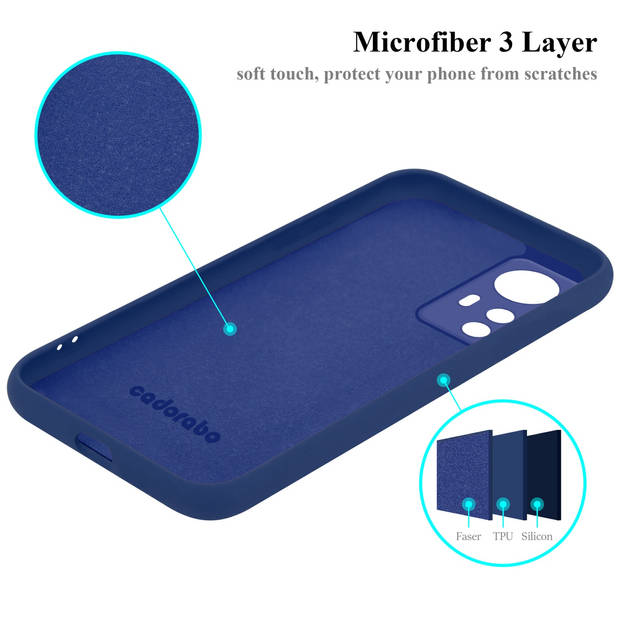 Cadorabo Hoesje geschikt voor Xiaomi 12 / 12X Case in LIQUID BLAUW - Beschermhoes TPU silicone Cover