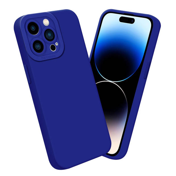 Cadorabo Hoesje geschikt voor Apple iPhone 14 PRO in FLUID BLAUW - Beschermhoes TPU silicone Cover Case