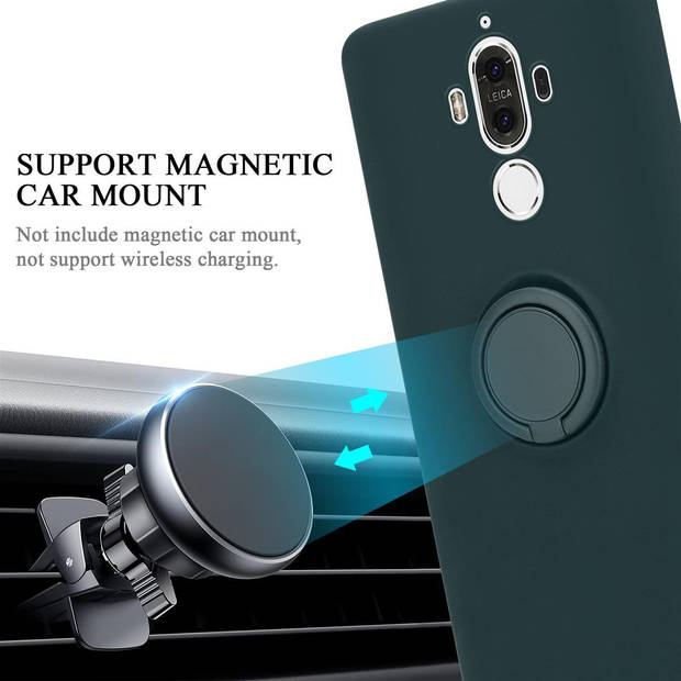 Cadorabo Hoesje geschikt voor Huawei MATE 9 in LIQUID GROEN - Beschermhoes van TPU silicone Case Cover met ring