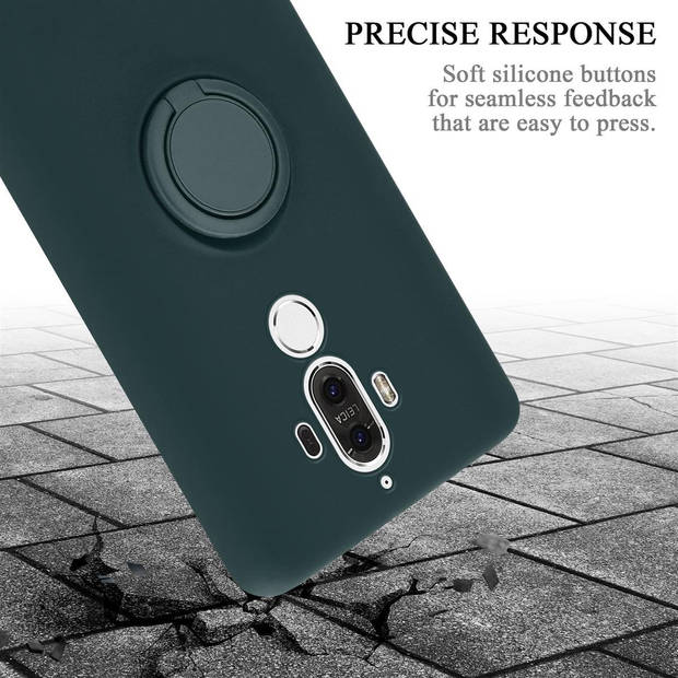 Cadorabo Hoesje geschikt voor Huawei MATE 9 in LIQUID GROEN - Beschermhoes van TPU silicone Case Cover met ring