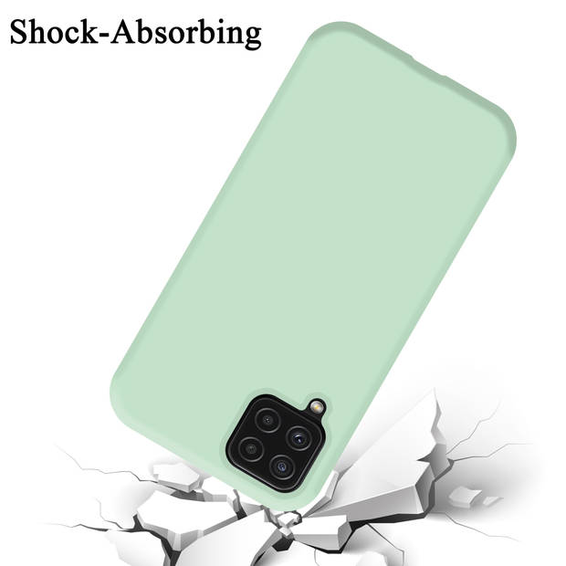 Cadorabo Hoesje geschikt voor Samsung Galaxy A22 4G / M22 / M32 4G Case in LIQUID LICHT GROEN - Beschermhoes TPU