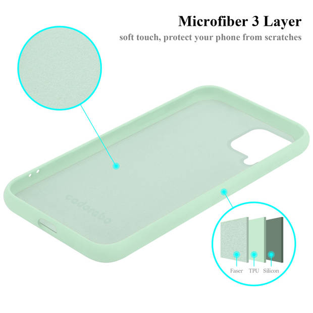 Cadorabo Hoesje geschikt voor Samsung Galaxy A22 4G / M22 / M32 4G Case in LIQUID LICHT GROEN - Beschermhoes TPU