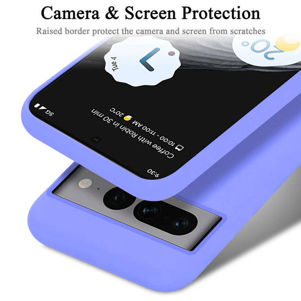 Cadorabo Hoesje geschikt voor Google PIXEL 7 PRO Case in LIQUID LICHT PAARS - Beschermhoes TPU silicone Cover