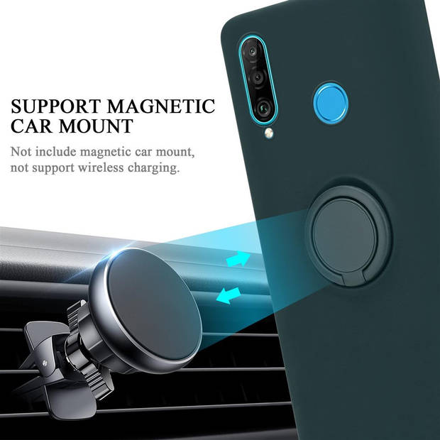 Cadorabo Hoesje geschikt voor Huawei P30 LITE in LIQUID GROEN - Beschermhoes van TPU silicone Case Cover met ring