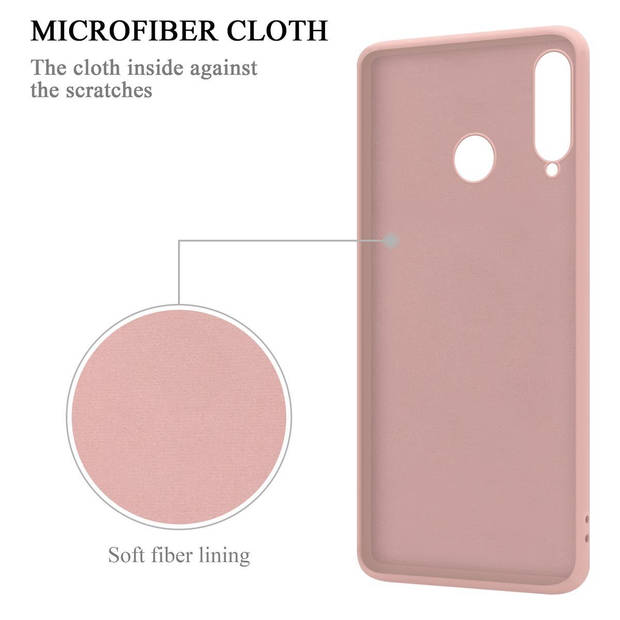 Cadorabo Hoesje geschikt voor Huawei P30 LITE in LIQUID ROZE - Beschermhoes van TPU silicone Case Cover met ring