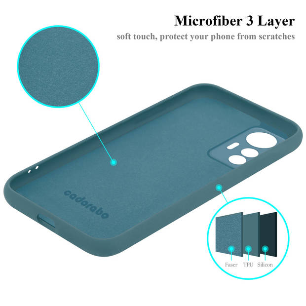 Cadorabo Hoesje geschikt voor Xiaomi 12 LITE Case in LIQUID GROEN - Beschermhoes TPU silicone Cover