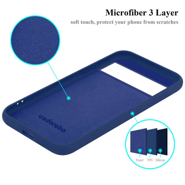 Cadorabo Hoesje geschikt voor Google PIXEL 7 Case in LIQUID BLAUW - Beschermhoes TPU silicone Cover