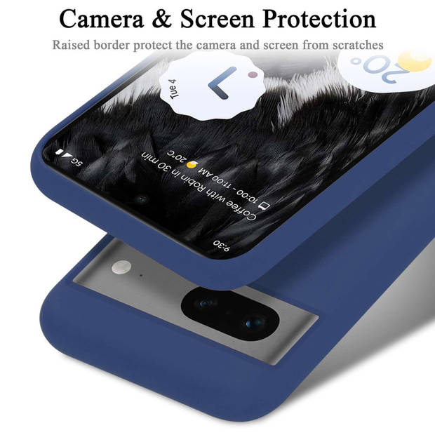 Cadorabo Hoesje geschikt voor Google PIXEL 7 Case in LIQUID BLAUW - Beschermhoes TPU silicone Cover