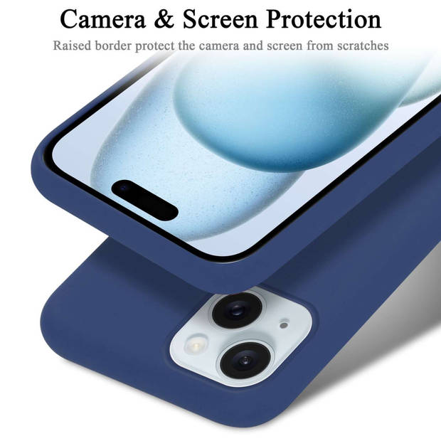 Cadorabo Hoesje geschikt voor Apple iPhone 15 Case in LIQUID BLAUW - Beschermhoes TPU silicone Cover
