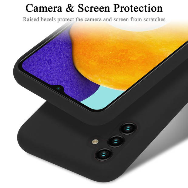 Cadorabo Hoesje geschikt voor Samsung Galaxy A13 5G Case in LIQUID ZWART - Beschermhoes TPU silicone Cover