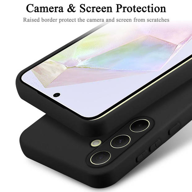 Cadorabo Hoesje geschikt voor Samsung Galaxy A35 Case in LIQUID ZWART - Beschermhoes TPU silicone Cover