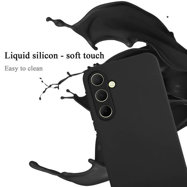 Cadorabo Hoesje geschikt voor Samsung Galaxy A35 Case in LIQUID ZWART - Beschermhoes TPU silicone Cover