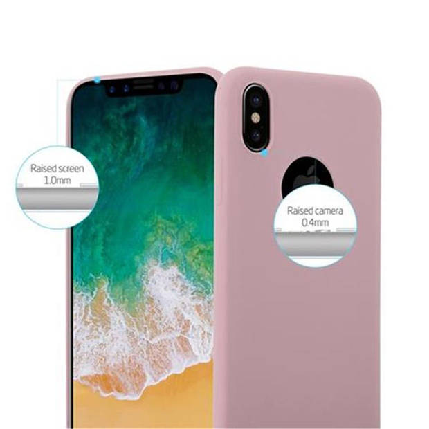 Cadorabo Hoesje geschikt voor Apple iPhone X / XS in CANDY ROZE - Beschermhoes TPU silicone Case Cover