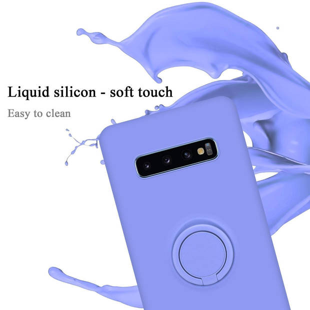 Cadorabo Hoesje geschikt voor Samsung Galaxy S10 PLUS in LIQUID LICHT PAARS - Beschermhoes van TPU silicone Case Cover