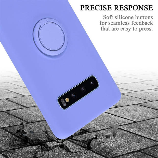 Cadorabo Hoesje geschikt voor Samsung Galaxy S10 PLUS in LIQUID LICHT PAARS - Beschermhoes van TPU silicone Case Cover