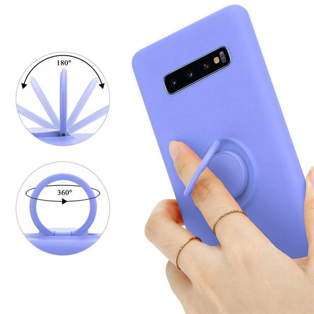 Cadorabo Hoesje geschikt voor Samsung Galaxy S10 PLUS in LIQUID LICHT PAARS - Beschermhoes van TPU silicone Case Cover